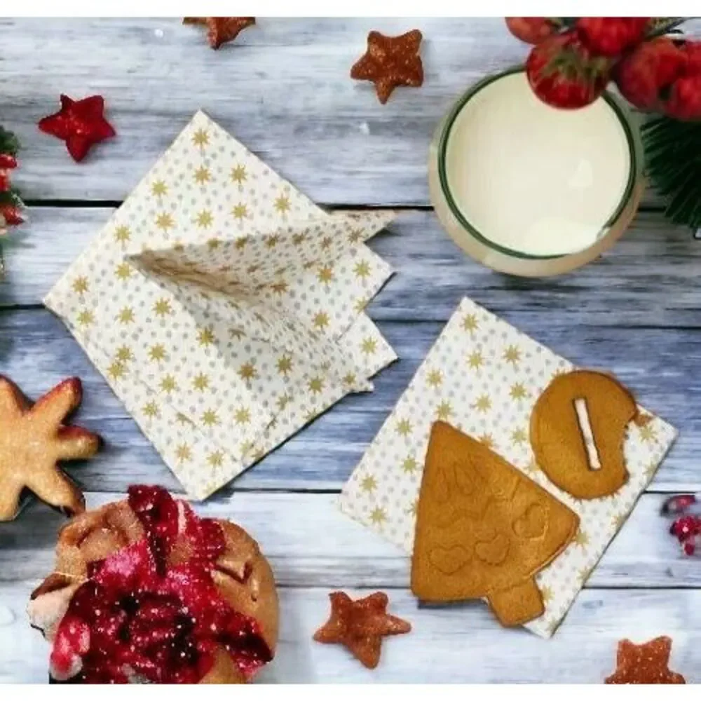 IKEA VINTERFINT Paper Napkins‎ Christmas Star Pattern 9 ½x9 ½ 